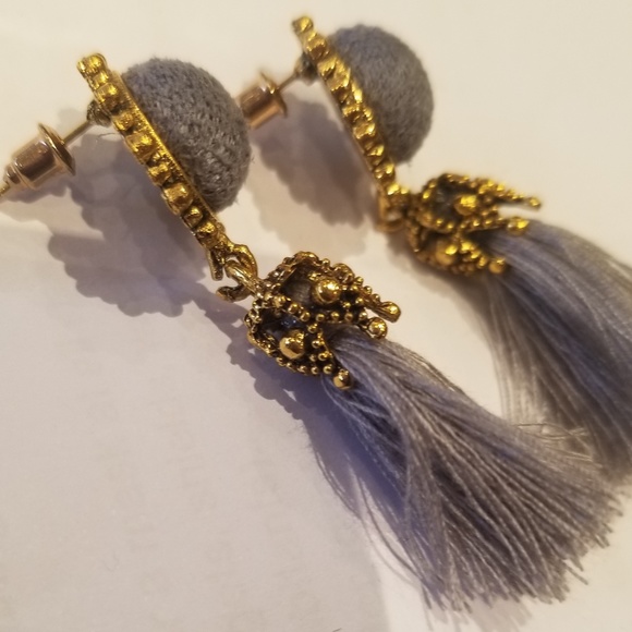 Vintage Hoop Tassel Stud Hook Earrings (Multiple Styles) - Picture 3 of 6